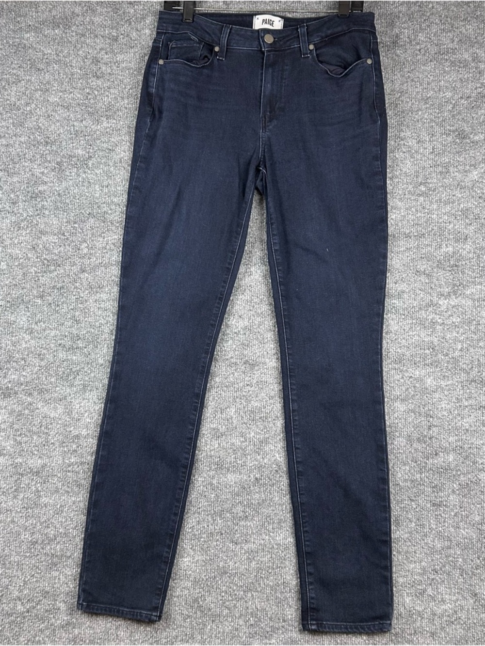 PAIGE Skyline Skinny Jeans Dark Indigo Old Money Quiet Luxury Size 30